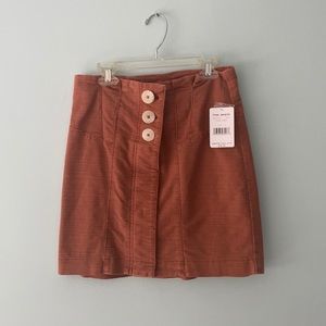 burnt orange free people skirt with tags